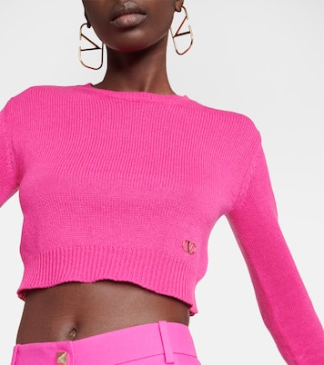 Jersey VLogo de cachemir cropped | Valentino