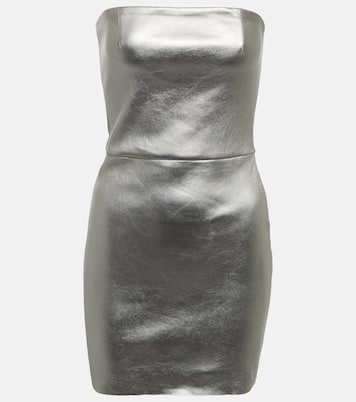 Amina strapless leather minidress | Stouls