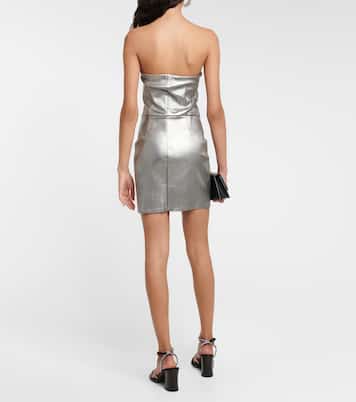 Amina strapless leather minidress | Stouls