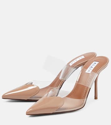 Cœur patent leather and PU mules | Alaïa