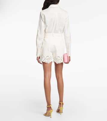 Shorts in cotone con ricamo | Elie Saab