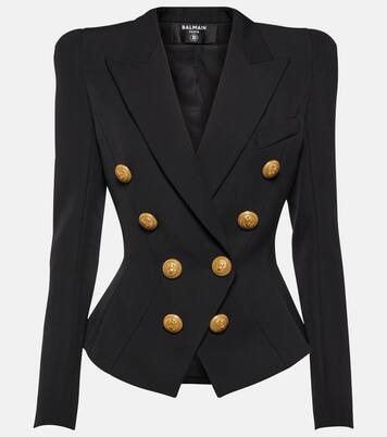 Virgin Wool blazer in black Balmain Mytheresa