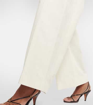 Banton low-rise cotton wide-leg pants | Khaite