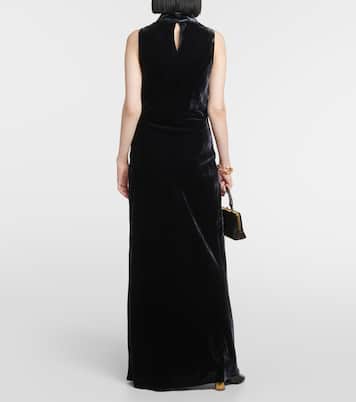 Maxikleid Kura aus Samt | Veronica Beard