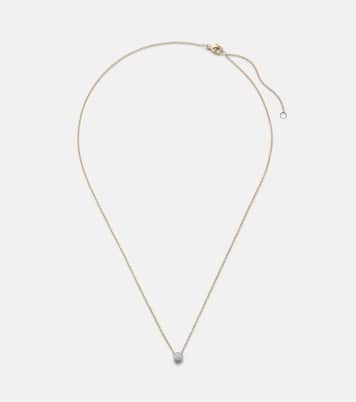 Collier Dainty Mirror Ball en or 10 ct et diamants | Stone and Strand