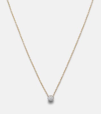 Collier Dainty Mirror Ball en or 10 ct et diamants | Stone and Strand