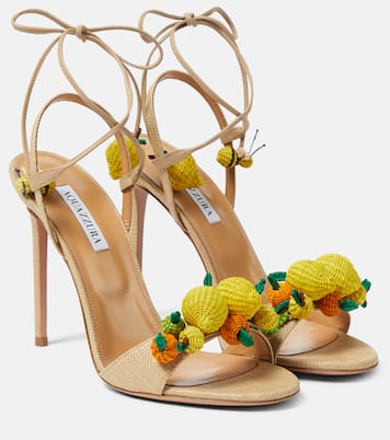 Sandali Citrus Punch 105 in rafia | Aquazzura