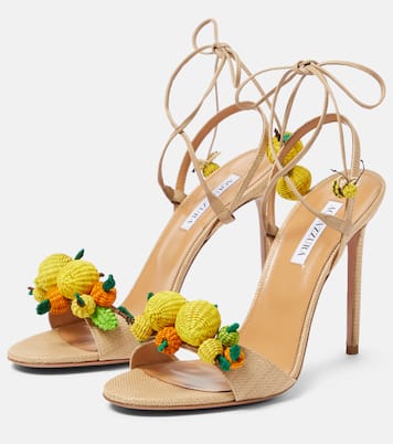 Sandali Citrus Punch 105 in rafia | Aquazzura