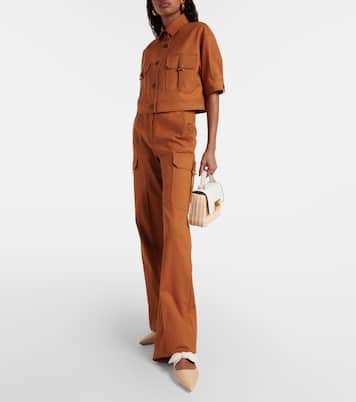 Slippers Rali in pelle e rafia | Jimmy Choo