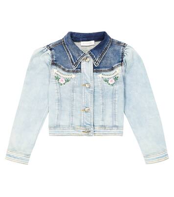 Bestickte Jeansjacke | Monnalisa