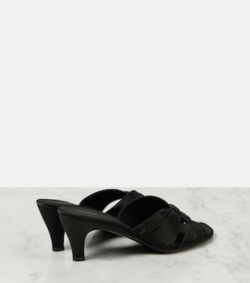 Mules Soft Knot 65 en satin | The Row