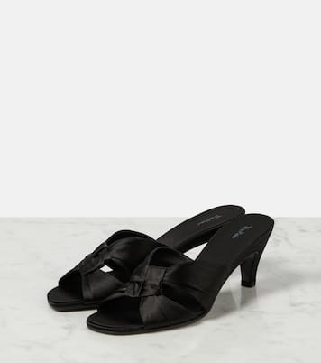 Mules Soft Knot 65 en satin | The Row