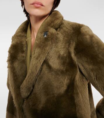 Manteau Brittany réversible en shearling et cuir | Joseph