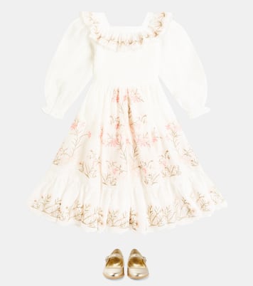 Besticktes Kleid aus Leinen | Petite Amalie  