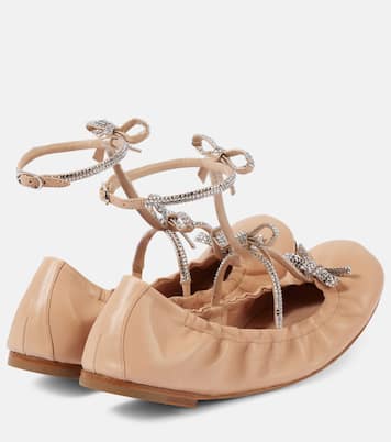Ballerine Caterina in pelle con fiocco | Rene Caovilla