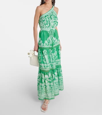 Maxikleid Sweet Garden Green aus Baumwolle | Farm Rio