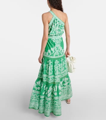 Maxikleid Sweet Garden Green aus Baumwolle | Farm Rio