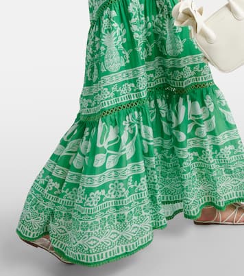 Maxikleid Sweet Garden Green aus Baumwolle | Farm Rio