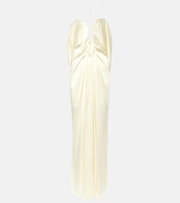 Cutout crêpe satin gown | Victoria Beckham