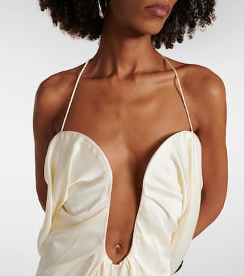 Cutout crêpe satin gown | Victoria Beckham