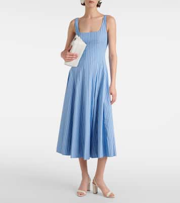 Midikleid Wells aus Baumwollpopeline | Staud