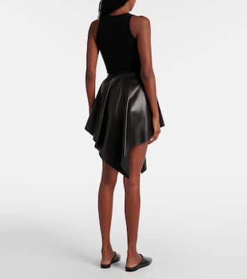 Minigonna asimmetrica in pelle | Alaïa