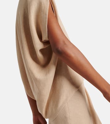 Top asimétrico Gaia de crepé de lino | Loro Piana