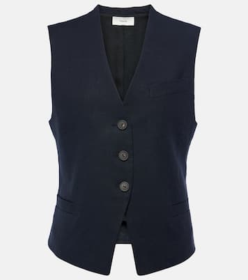Gilet de costume en lin mélangé | Vince