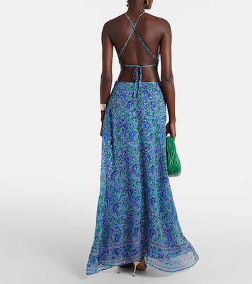 Abito lungo Lenny con cut-out e stampa | Rixo