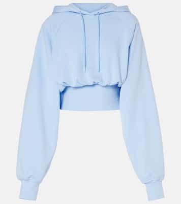 Sweat-shirt à capuche raccourci en coton | Adidas by Stella McCartney