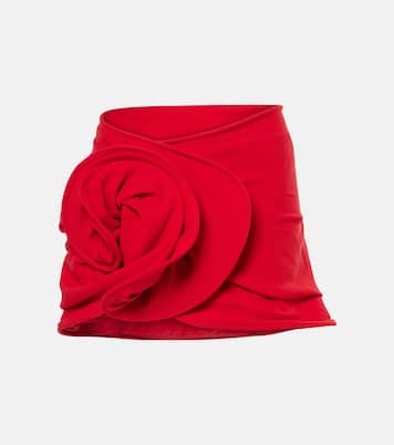 Floral-appliqué wool-blend miniskirt | Magda Butrym