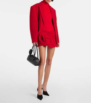 Floral-appliqué wool-blend miniskirt | Magda Butrym