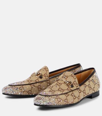 Jordaan GG Canvas embellished loafers | Gucci