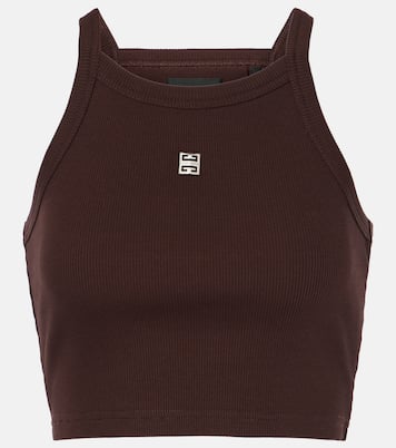 Tank top cropped 4G in cotone | Givenchy