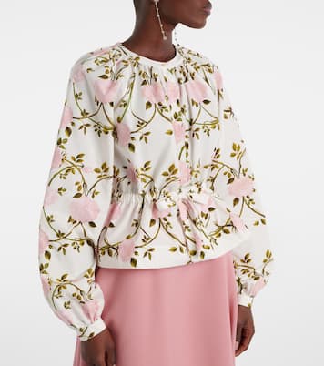 Blusa in cotone con stampa floreale | Giambattista Valli