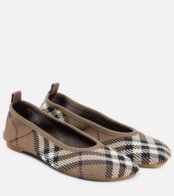 Burberry Check jacquard ballet flats | Burberry