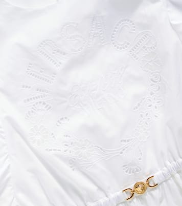 Besticktes Kleid aus Baumwollpopeline | Versace Kids
