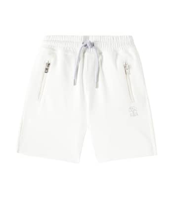 Pantalones cortos deportivos de jersey | Brunello Cucinelli Kids