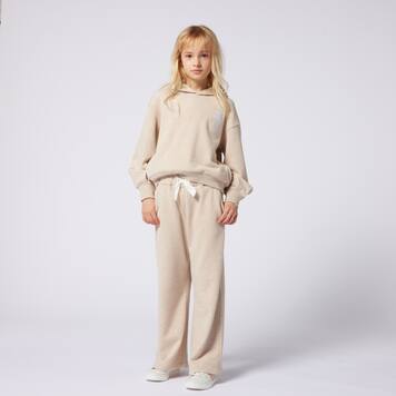 Felpa in jersey di cotone con cappuccio | Chloé Kids