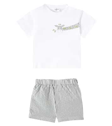 Bebé - set de camiseta y shorts de algodón | Il Gufo