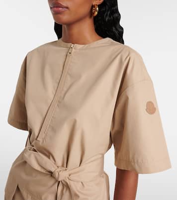 Abito corto in misto cotone con cintura | Moncler