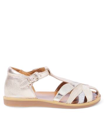 Sandali Poppy Oto in pelle metallizzata | Pom d'Api