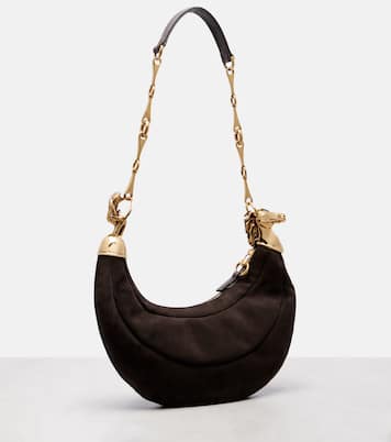 Borsa a spalla Chain Horse Small in suede | Chloé