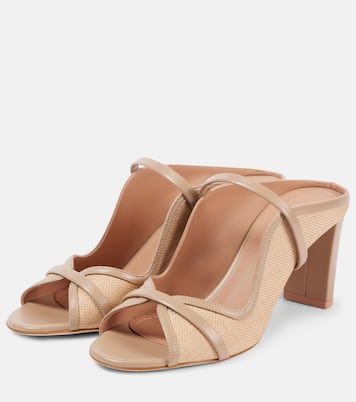 Norah 70 leather-trimmed sandals | Malone Souliers