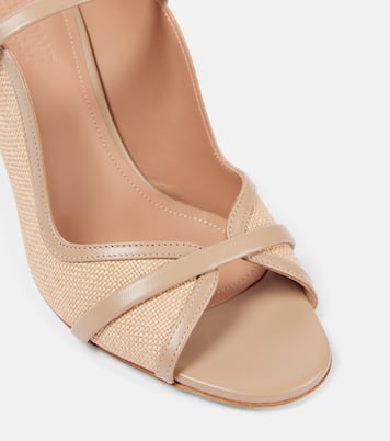 Norah 70 leather-trimmed sandals | Malone Souliers