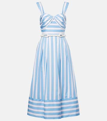 Abito midi Nilah in cotone a righe | Rebecca Vallance