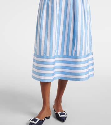Abito midi Nilah in cotone a righe | Rebecca Vallance