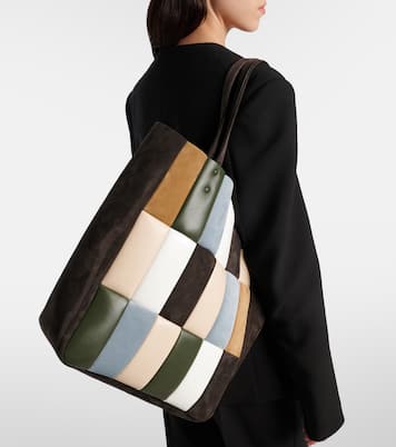 Zoe Large patchwork leather tote bag | Khaite