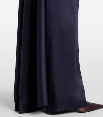 Vestido largo de satén con encaje | Victoria Beckham