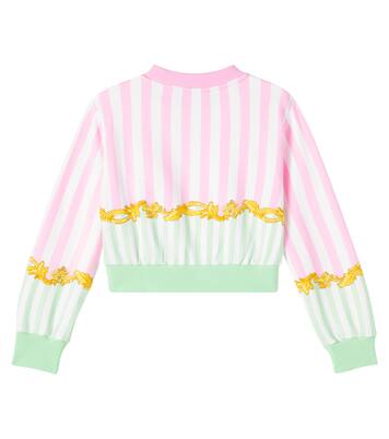 Barocco Leaf cotton sweatshirt | Versace Kids